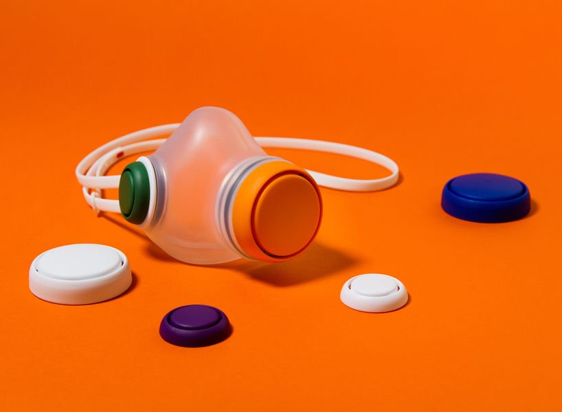 studio <a href="/kilodesigncph/">Kilo</a> creates an air pollution mask for children with health-tech startup airmotion laboratories designboom.com/technology/woo…