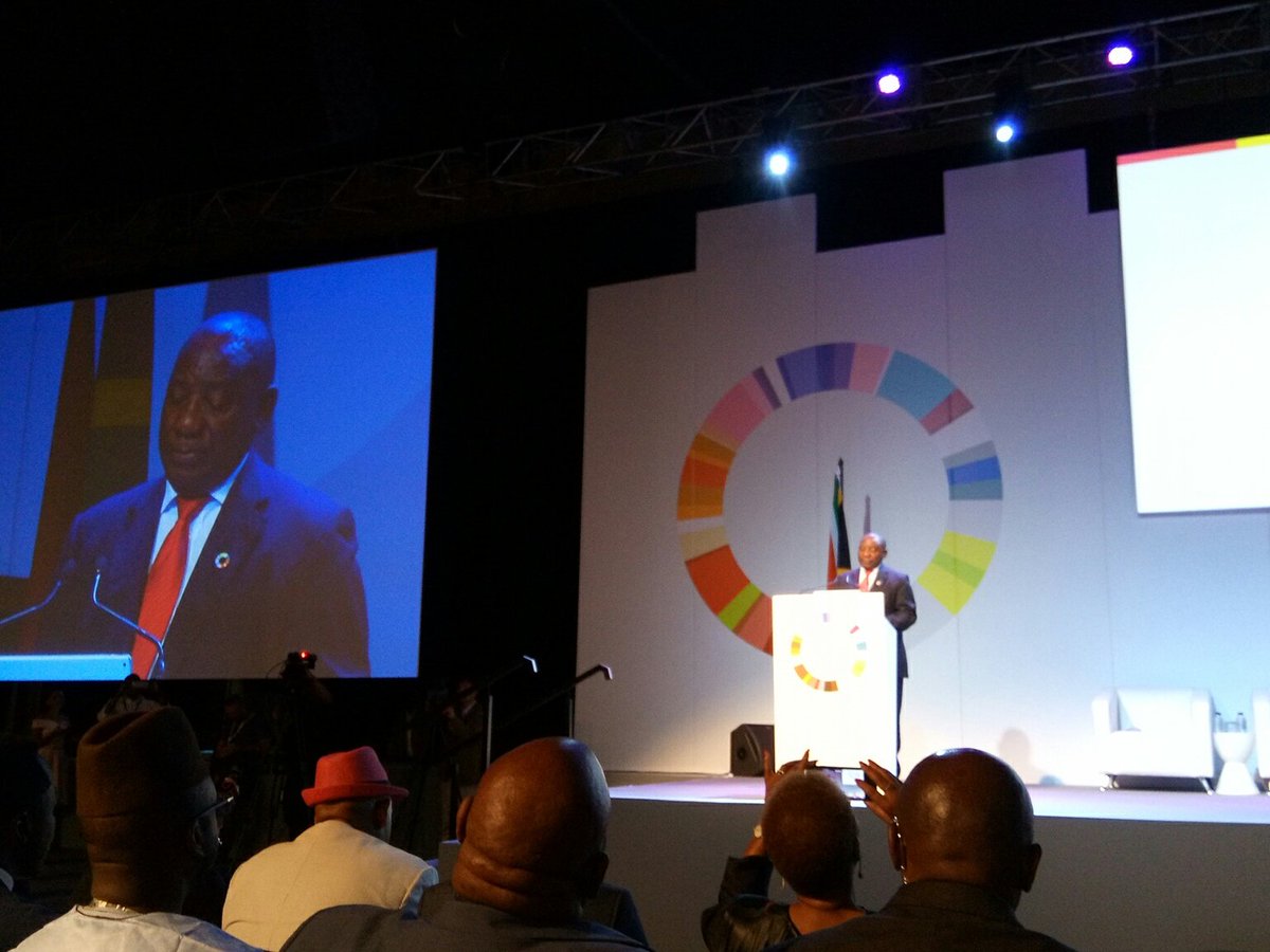 nunnovation's tweet photo. His excellency, Deputy President, Cyril Ramaphosa has concluded his inspiring speech. Great pearls of wisdom were shared. #GEC2017 https://t.co/6Y6OLYnYJe