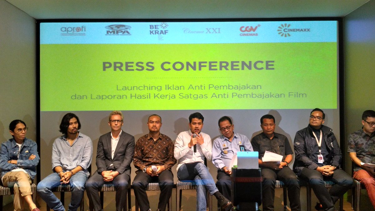 APROFI, MPA, Bekraf, <a href="/cinema21/">Cinema XXI</a>, <a href="/CGV_ID/">CGV Cinemas</a>, &amp; @cinemaxxtheater melaunching iklan antipembajakan utk edukasi publik dlm mghargai karya orisinal.