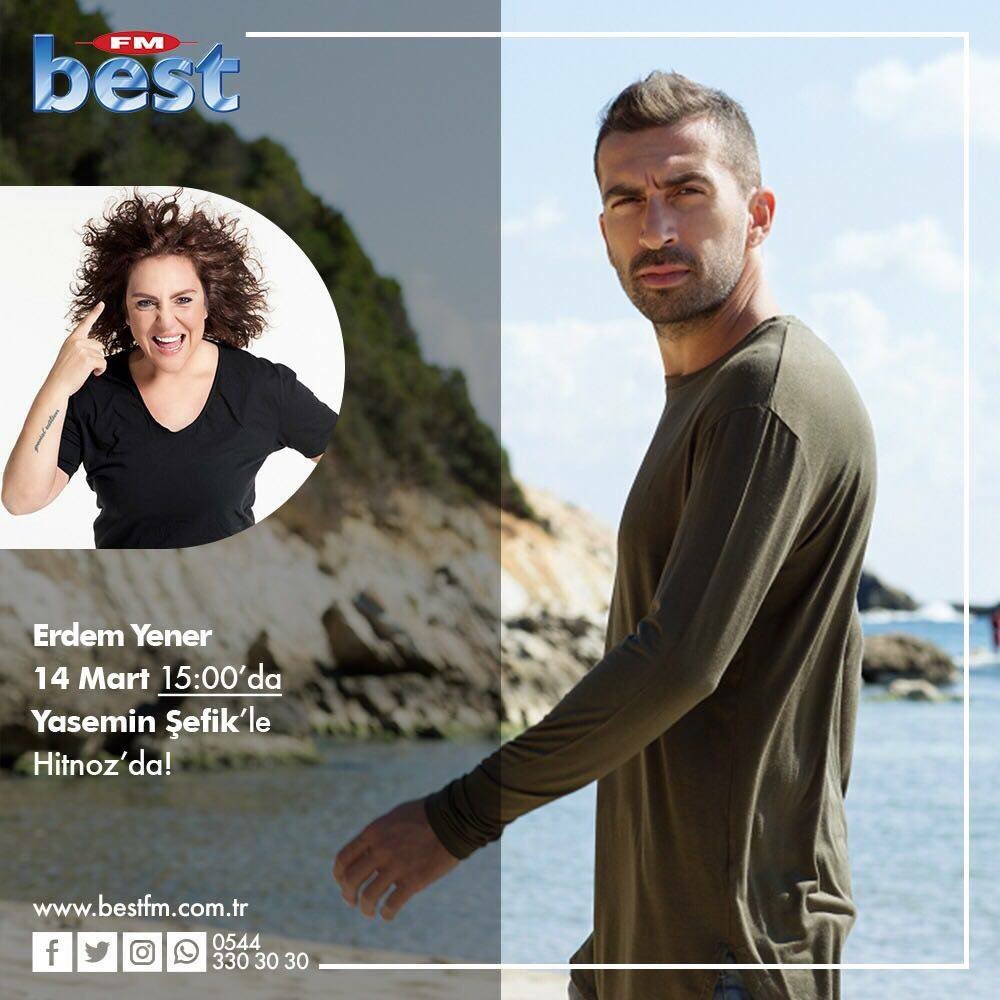 Erdem Yener bugün saat 15.00'te Best FM'de Yasemin Şefik'le Hitnoz programının konuğu oluyor! #erdemyener