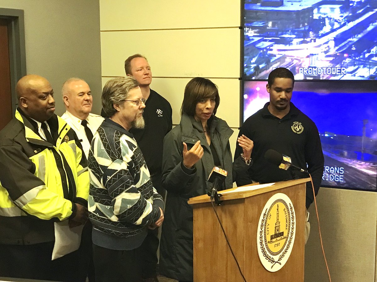 MayorPugh50's tweet photo. Good news, we've been spared & thankful for our #snow preparation. Still, stay off roads. Weather & road conditions are dangerous. #baltsnow https://t.co/gSQMk76Lqe