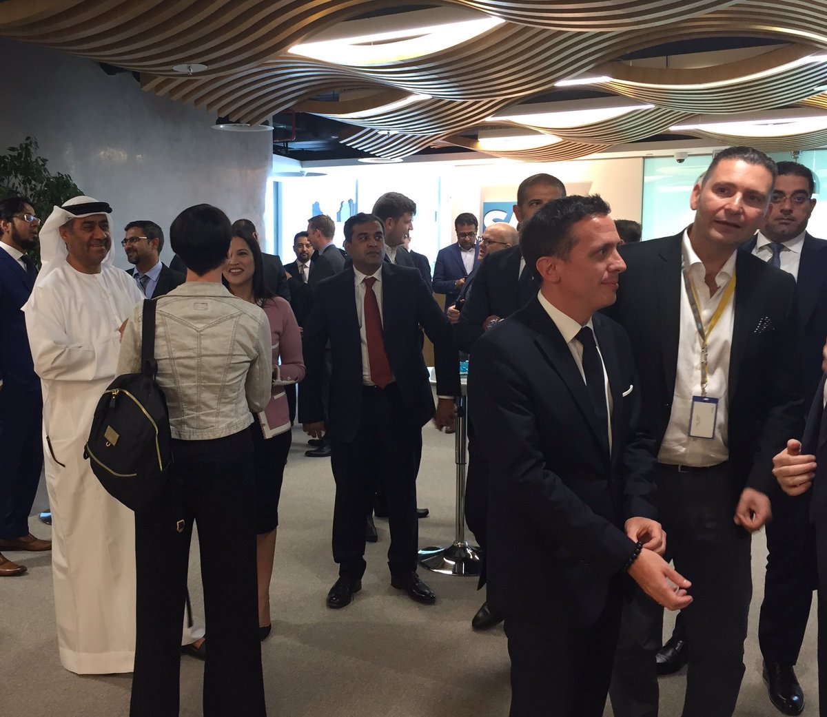 AntoniaSAshton's tweet photo. Proud SAP MENA employees gather with VIP customers and influencers for official inauguration of new office in Dubai's Media City  #SAP https://t.co/A3Yn651DV5