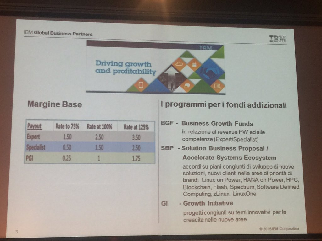 LorisFrezzato's tweet photo. #ibmbplc Fondi addizionali per offerta System @IBMItalia https://t.co/wugNcxNIr3