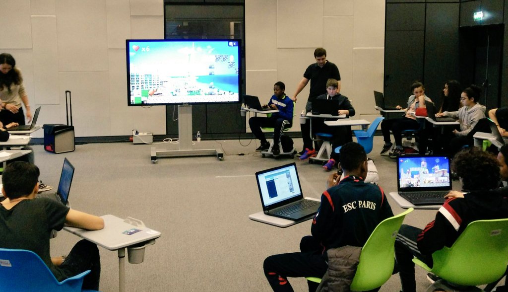 CodeDecode_EN's tweet image. #GameCode workshop in digital classroom @EduSpotFrance