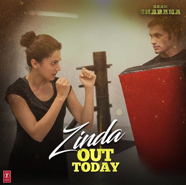 MediaHouseLDN's tweet photo. Sung by @SunidhiChauhan5, watch the #Zinda video, ft. @taapsee: https://t.co/ppzzuw4VQC - from the film #NaamShabana, in cinemas 31st March https://t.co/5vjco8RrWM