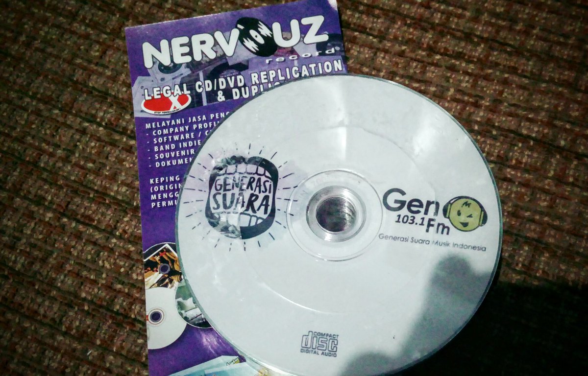 nervouz_records's tweet image. CD Generasi Suara @gen1031fm #duplikasicd #directprintcd #audiocd #nervouzrecords #SurabayaArea