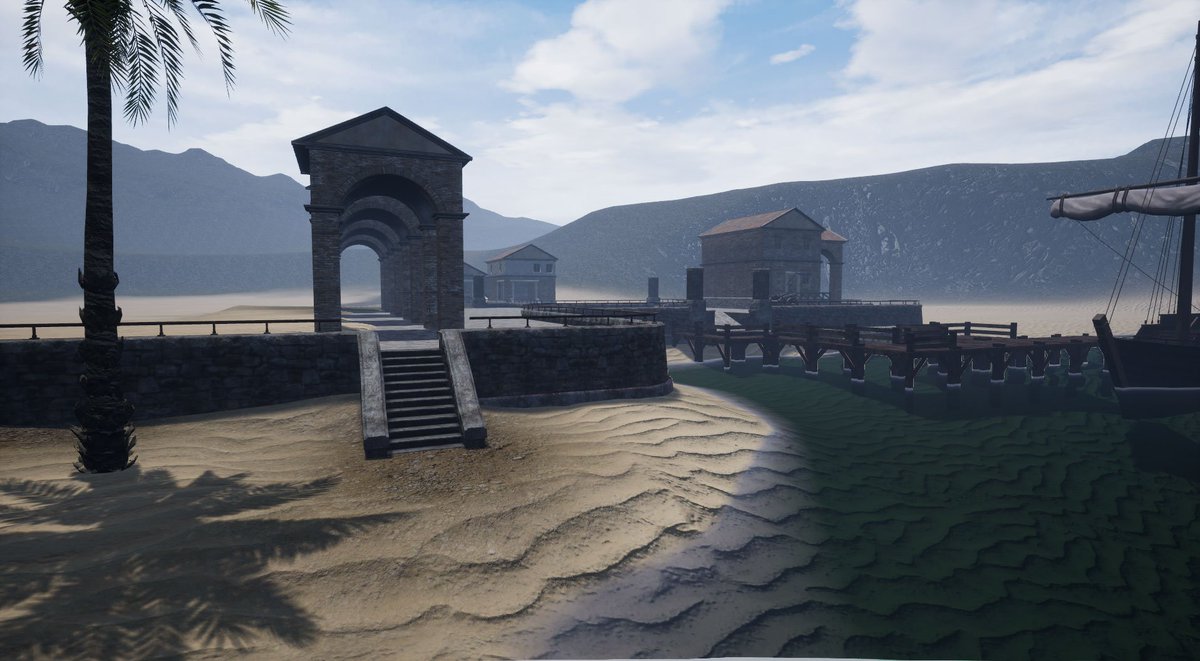 playEpica's tweet photo. Harbor scenery, work in progress #LOE #legendsOfEpica #Unreal https://t.co/r2oIZpYdYv
