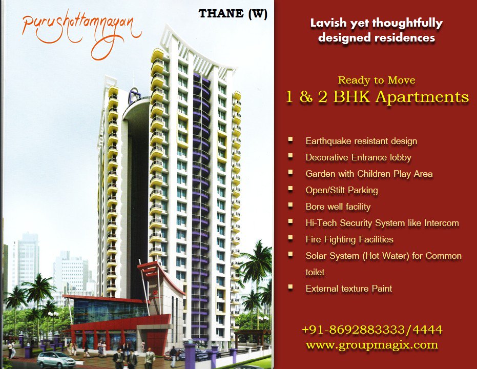 Groupmagix's tweet photo. #Ready to #Move #1BHK &amp; #2BHK #Apartments at #Purushottam #Nayan, #Thane #west
See more: https://t.co/TZ3ZrwQVTG https://t.co/0Hp2IbF1O6