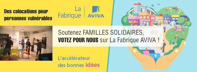 FamilSolidaires's tweet photo. TOP DÉPART! Votez pr emmener @FamilSolidaires en finale 🙌 https://t.co/RfsQJUVAdq @LaFabriqueAviva #MonIdeeFab #logement #handicap #seniors https://t.co/tHnAkRGhLK