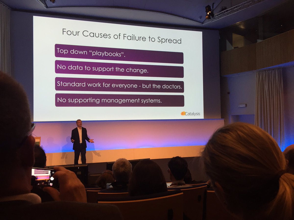 gburrill's tweet photo. Why does spread fail in healthcare?    4 key reasons shared by Dr John Toussaint at #hcsummiteurope17 https://t.co/R2UIVTZlPe