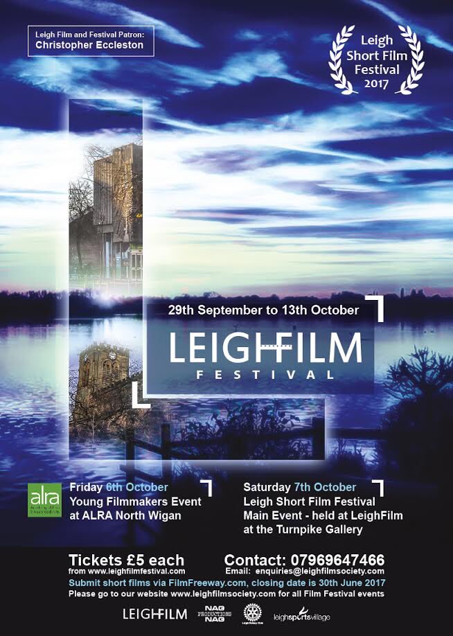 Submissions open Leigh Short Film Festival 2017
Closing date 30th June 2017
leighfilmfestival.com/submissions.php