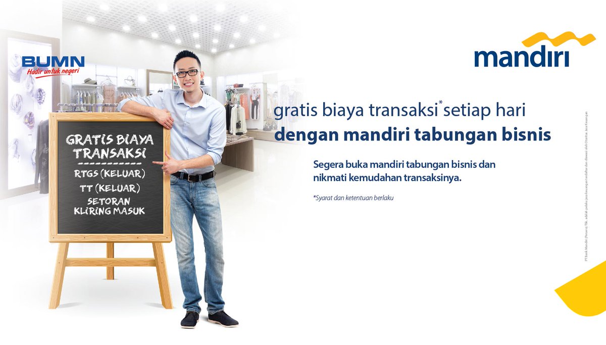  bank  mandiri  on Twitter Gratis biaya transaksi RTGS 