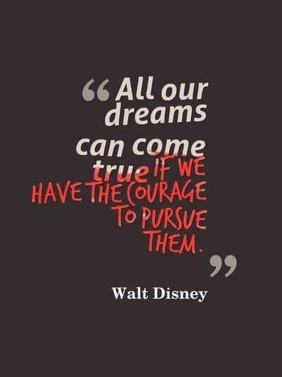 Pursuing dreams is all about having the courage to do so. #Motivational #QuoteOfTheDay