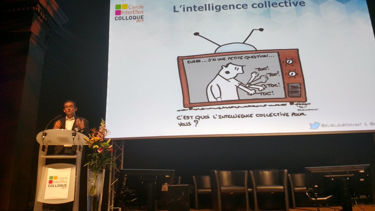 InterElles's tweet photo. A l intelligence collective on peut opposer la bêtise organisationnelle ! Une phrase choc des témoins de l atelier #interL17 https://t.co/NaA56kxUft