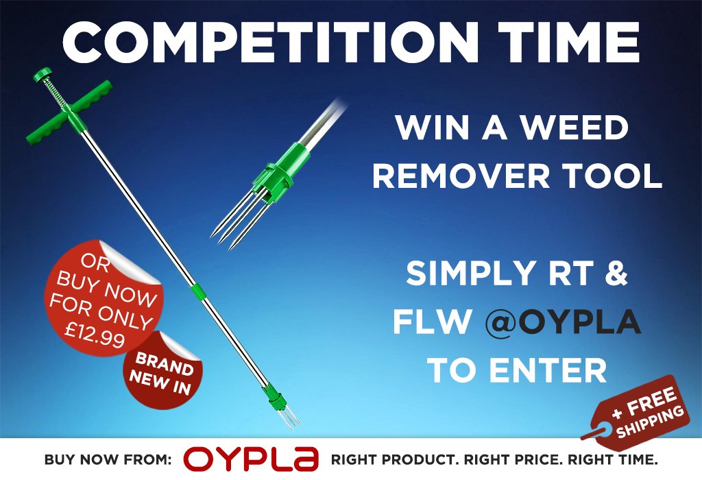 oypla's tweet photo. Weeds are a gardeners worst nightmare.. fight back with our easy weed remover! RT &amp; FLW @Oypla for a chance to WIN 😃 https://t.co/UHKyNRJt2O https://t.co/Hp0e7rxaLs
