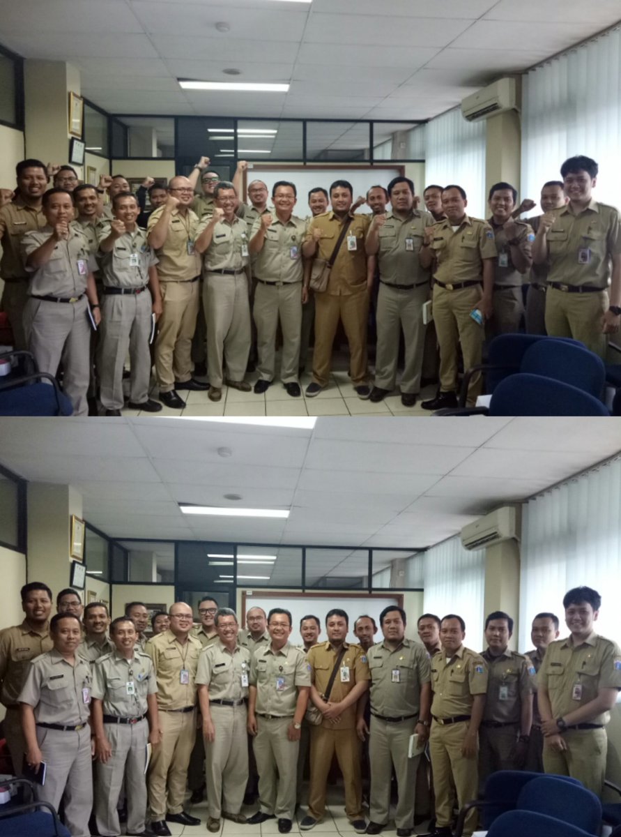 PTSP_KecTambora's tweet image. UP PTSP Kecamatan Tambora @jpardede melakukan sesi foto bersama dengan UP 11 Kelurahan di wilayah Kecamatan Tambora #SolusiWargaJakarta 😊👍