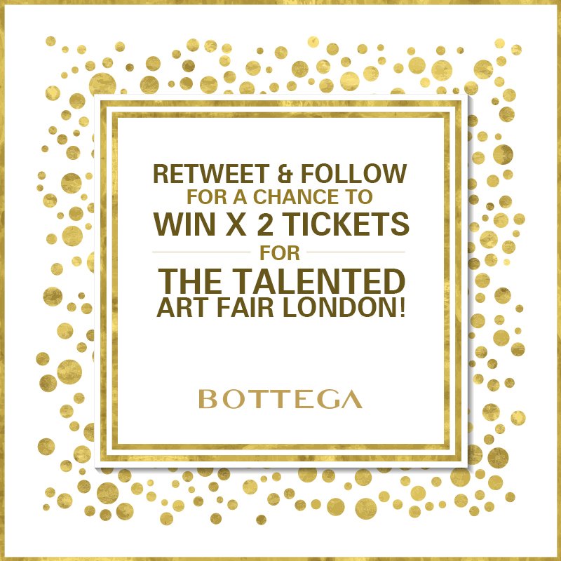 BottegaGold's tweet photo. Retweet & follow for a chance to #WIN x2 Tickets for the @TalentedArtFair, London! #Competition #GiveAway #TalentedAF2017 #Comp https://t.co/UJ1vOZ8pqN