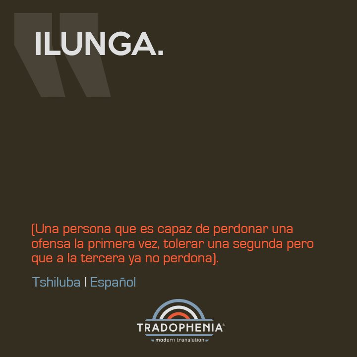 Aquí una palabra tshiluba, utilizada en las provincias centrales de la República Democrática del Congo. #languages #translation