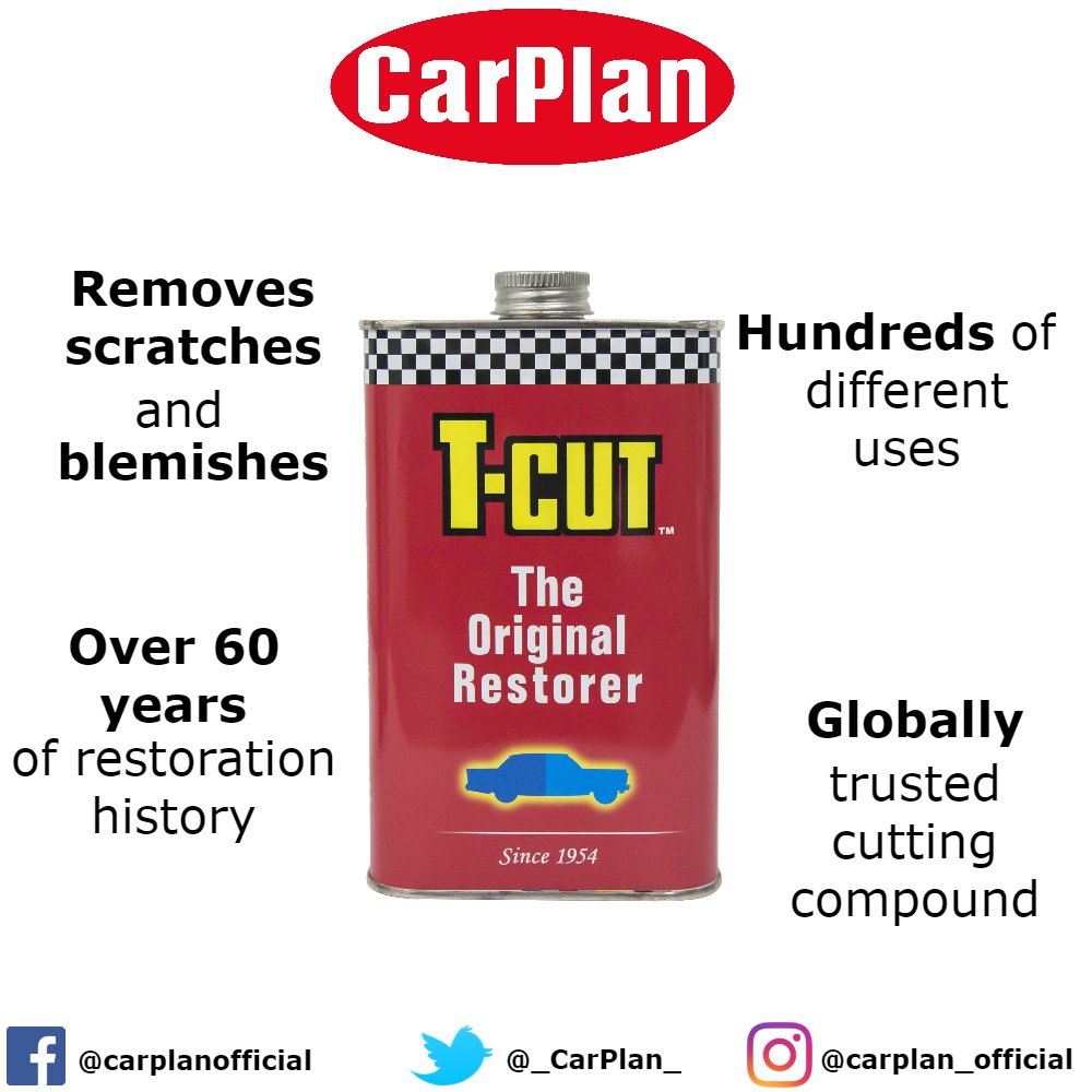 CarPlanOfficial's tweet photo. About T-Cut Original Restorer β¬
π¨ = Removes scratches and blemishes!
π― = Hundreds of uses!
ποΈ = 6β£0β£+ years of restoration!
#TCutTuesday https://t.co/w9VCFJOE31