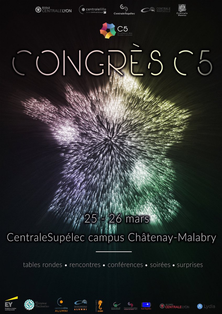 Ça y est, l'affiche du #CongrèsC5 est sortie ! On se retrouve très bientôt sur le campus de <a href="/centralesupelec/">CentraleSupélec</a> à Châtenay !