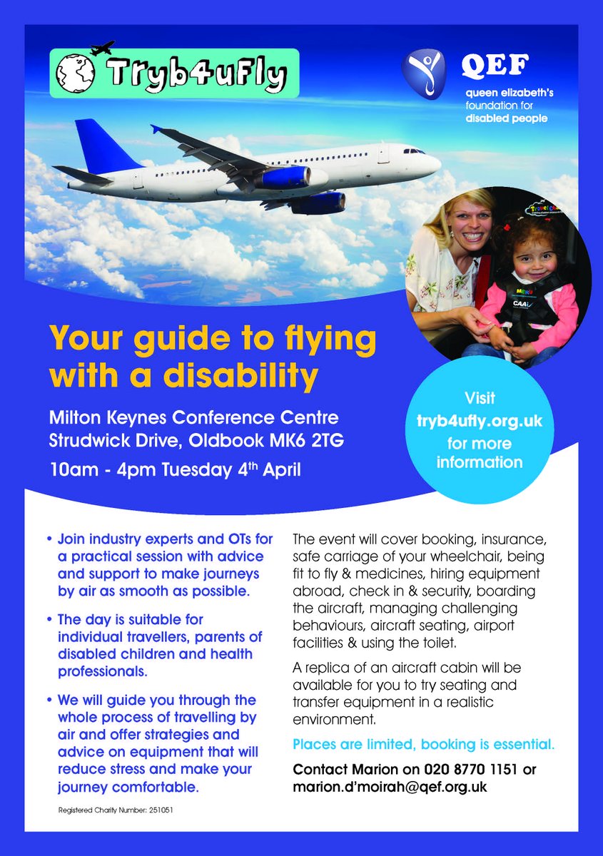 dmoirah_marion's tweet photo. #Flyingwithdisability an event for anyone connected to disability of any kind and any age to give confidence comfort & invaluable advice https://t.co/8Sl3BqETtX