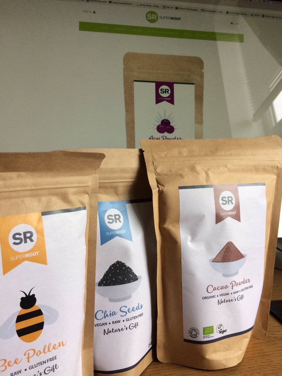 superrootuk's tweet photo. Bumper order of Bee Pollen, Cacao Powder &amp; Chia Seeds off to a fav' customer in Derby. 👍 https://t.co/ynwsVpqVFf