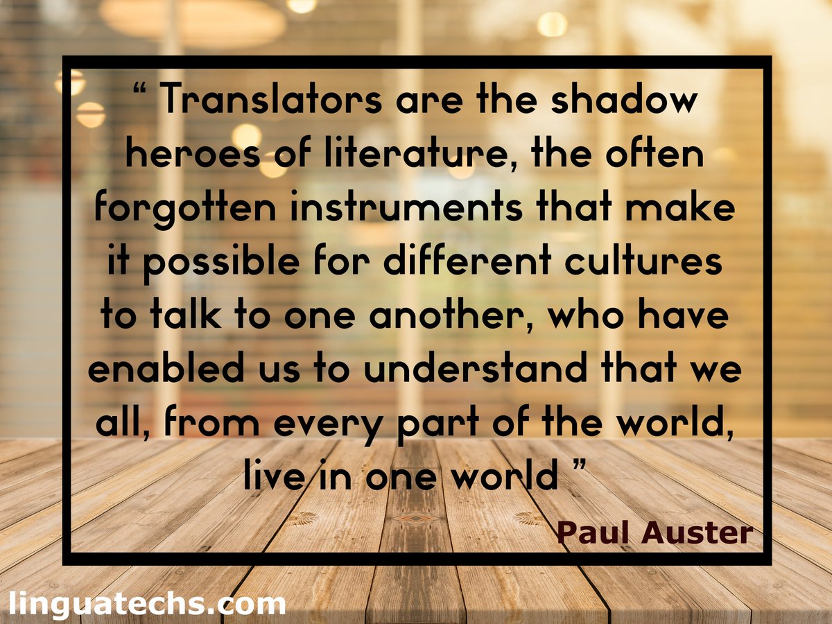 #Translators are the shadow heroes of literature ... ✍🏻 📗
#xl8 
linguatechs.com