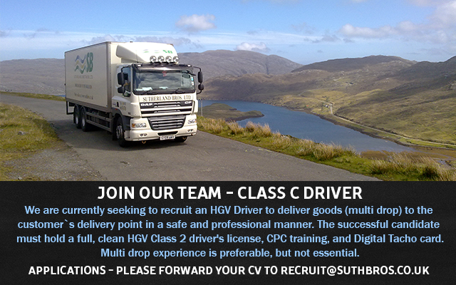 strathnaverwine's tweet photo. We're #Recruiting! 
Join our team as a Class C Driver. Details below. #recruitment #highlands #driver #deliverydriver #Scotland https://t.co/so8elTE0MY