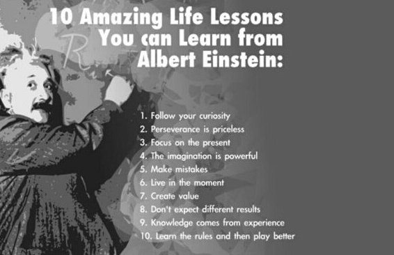 #HappyBirthdayEinstein 
10 Amazing Life Lessons