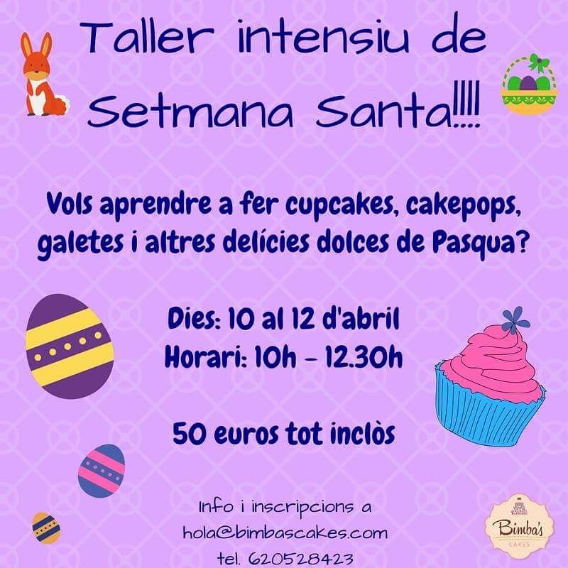 BimbasCupcake's tweet photo. Apunteu-vos al taller de Setmana Santa, farem cupcakes, cakepops i galetes! Del 10 al 12 abril, de 10h a 12.30h. Info a 620528423 #figueres https://t.co/nJs6IFHj3p