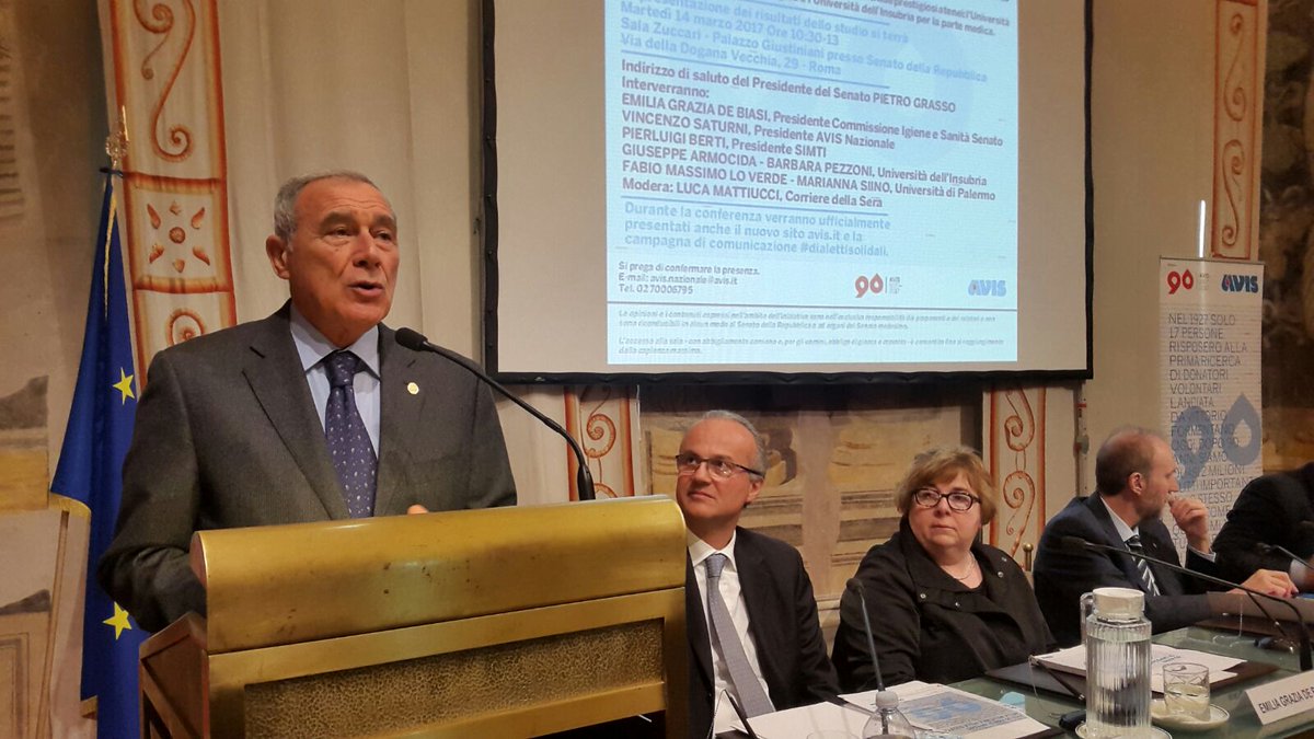 "Occorre un impegno condiviso tra società e istituzioni per salvaguardare il diritto alla salute che è costituzionalmente garantito" #90avis