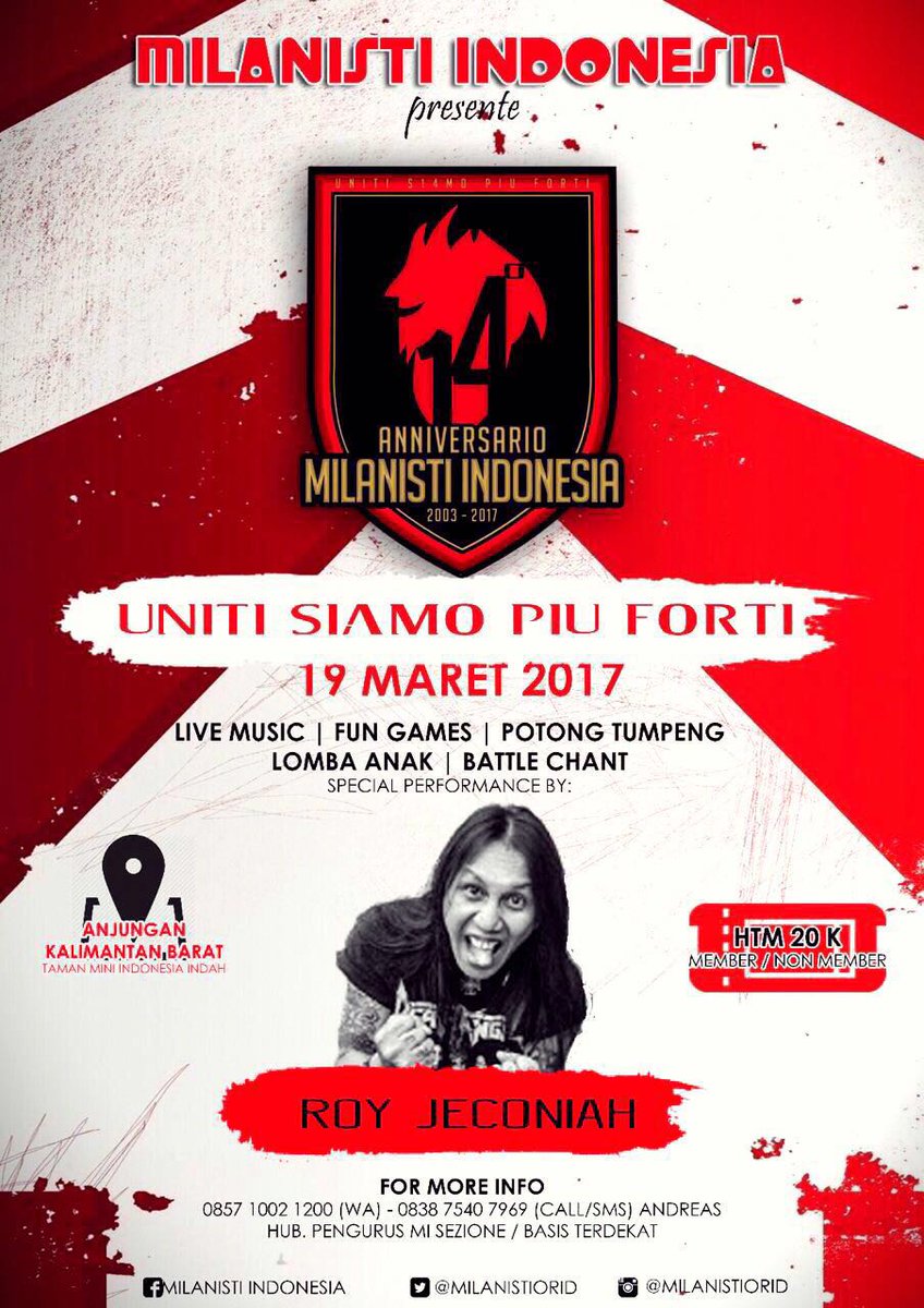 Anniversary #MilanistiIndonesia ke 14 Minggu 190317 bertempat di Anjungan Kalimantan Barat TMII dengan Konsep GATHERING TOGETHER,MI FOREVER