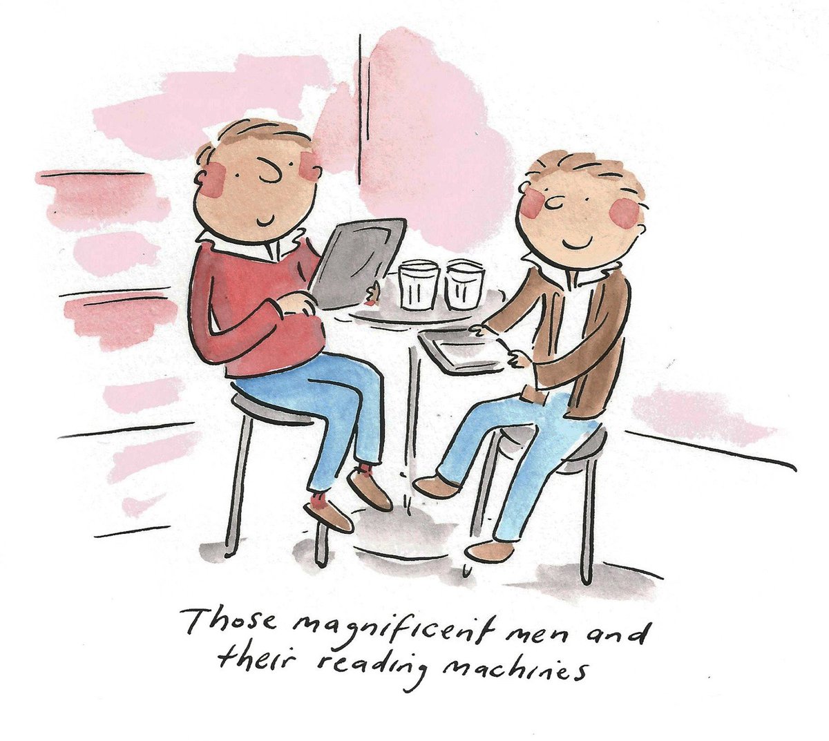 rosiebrookspics's tweet image. #Ebooks verses  #treebooks  #readingtablet  #londonbookfair  #iusemytabletasabookmark  #illustration #rosiebrooks #lbf17