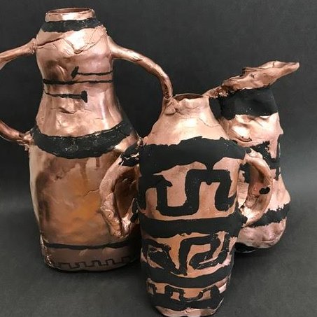 Abingdon3rd's tweet photo. 3rd graders bring learning about ancient Greece to life by making their own functional (and beautiful) amphorae #AbingdonES https://t.co/krc5q2sJIa