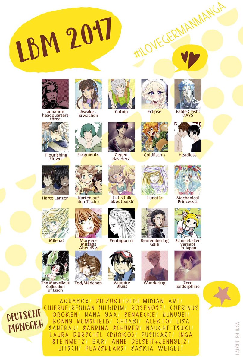 IngaSteinmetz's tweet image. #ilovegermanmanga  Deutsche Manga auf der Leipziger Buchmesse '17 ❤. Teilen sehr erwünscht! Mehr Infos hier: m.facebook.com/inga.steinmetz…