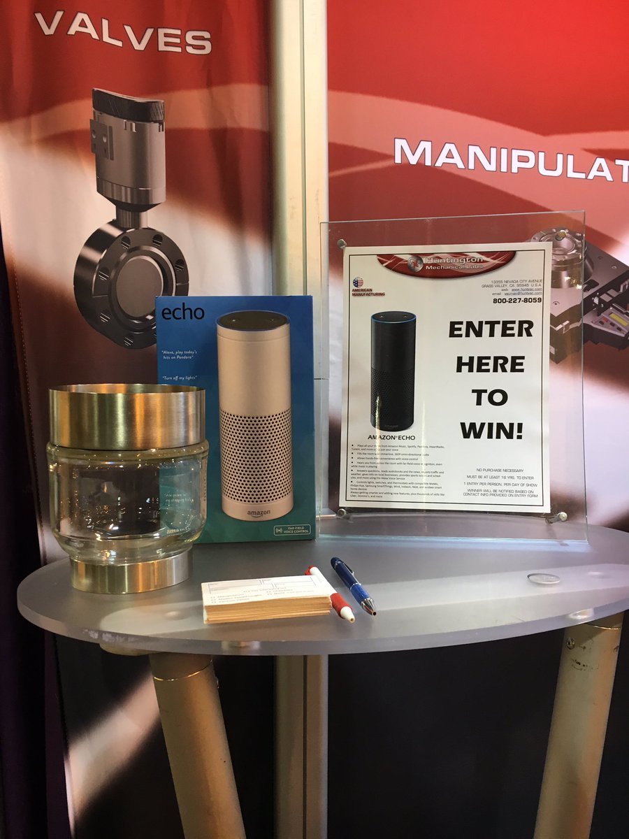 HuntMechLabs's tweet photo. Stop by our booth at #apsmarch and enter for your chance to win an Amazon Echo! https://t.co/YuMImyqV18