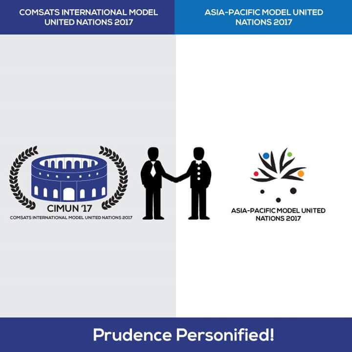 CIMUN_17's tweet photo. We're proud to announce first International MUN Partnership with Asia-Pacific Model United Nations Conference.
#CIMUN17 #PrudencePersonified https://t.co/cOQksbQboC