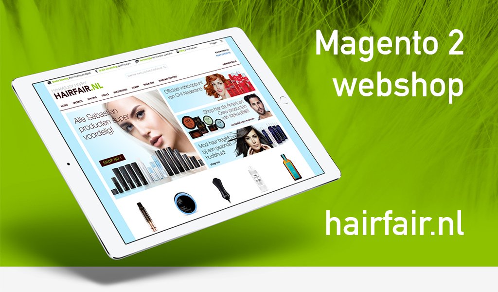 lab51ecommerce's tweet photo. Yeah! De nieuwe #Magento2 webshop van Hairfair.nl is live! Proficiat en veel succes team Hairfair. Bekijk hem op → https://t.co/HXpWHwo5MQ https://t.co/1oG0SsYKLr