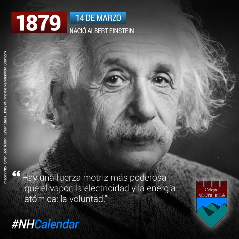 NorthHillsPilar's tweet photo. #NHCalendar Reprobó el ingreso al Instituto Politécnico, y se convirtió en el científico moderno más importante https://t.co/rauGeyNQ4g https://t.co/i3Ib18s9EE