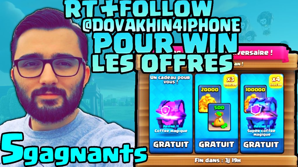 Dovakhin4iphone's tweet image. CONCOURS OFFRE D'ANNIVERSAIRE
RT + FOLLOW @Dovakhin4iphone POUR AVOIR LA CHANCE DE GAGNER UNE OFFRE D'ANNIVERSAIRE/ 5 GAGNANTS LE 17