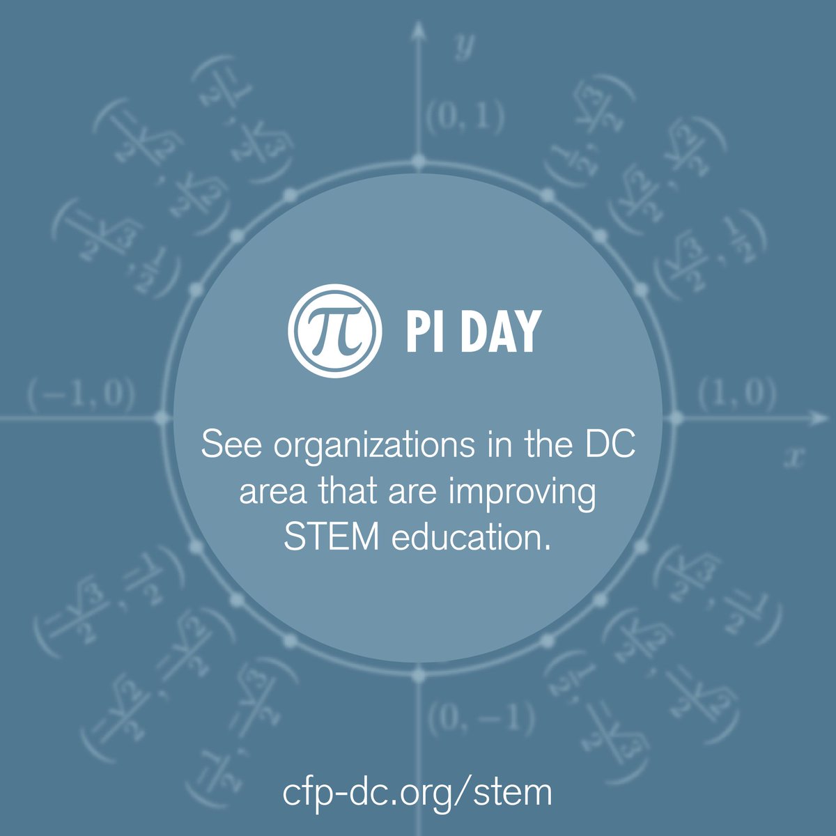 Happy Pi Day!  <a href="/LearnServe/">LearnServe Int'l</a> and other great organizations promoting stem at: cfp-DC.org/stem. @cataloguedc