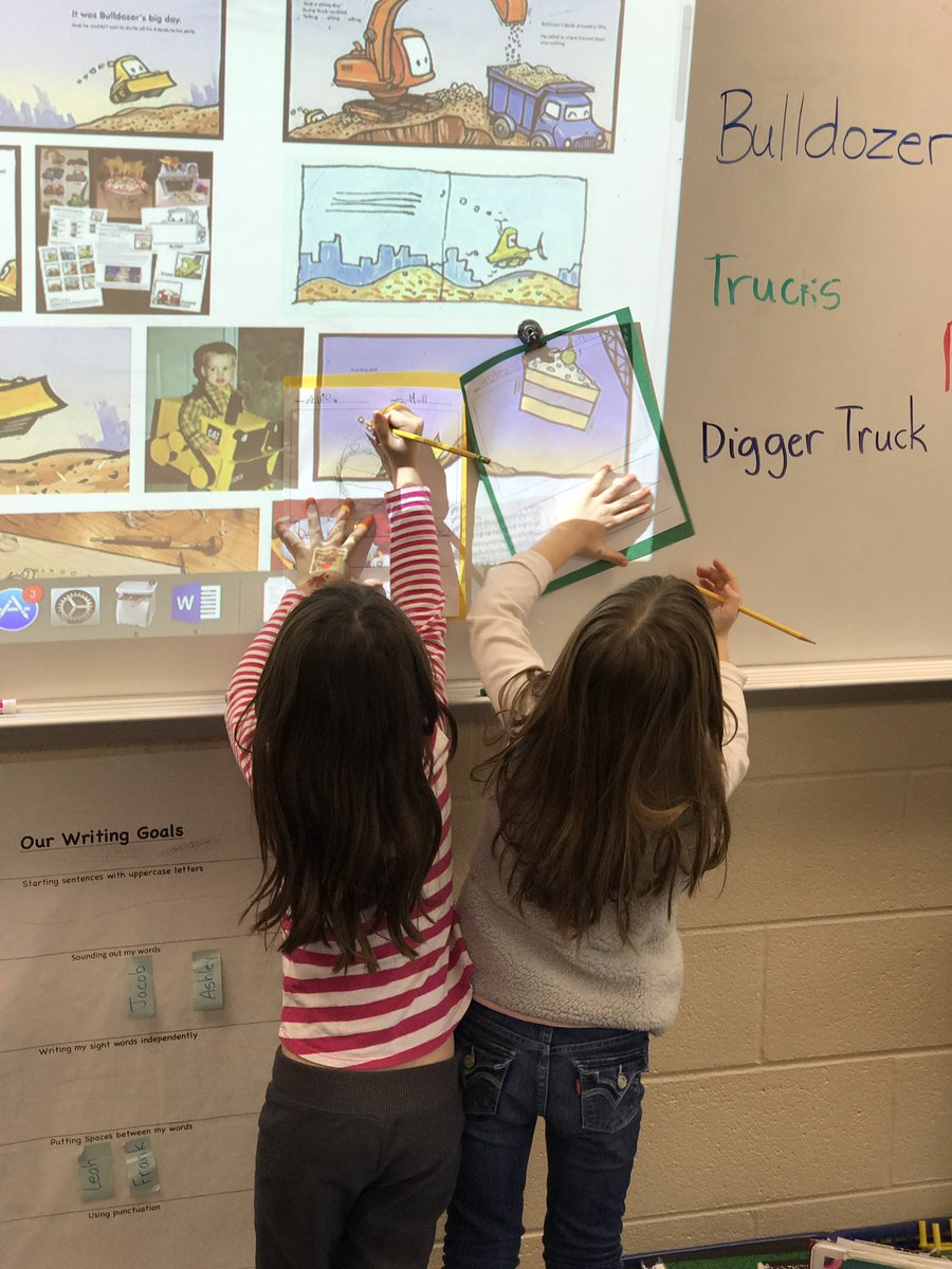 mcclainskinders's tweet photo. Prepping for our visit by #CandaceFleming we #collaborated to retell Bulldozer's Big Day in our own words. @beDCSD #wegrowthinkers https://t.co/hhf2qH8dlV