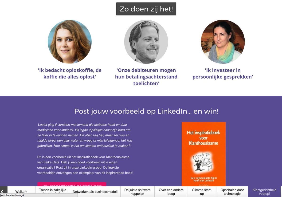 Hoe klantgericht ben jij? <a href="/CharlottesLaw/">Charlotte | marketingjurist</a>, @mensincasso en Selma Voskamp vertellen hoe zij dit doen: bit.ly/2nAQ3cu <a href="/Twinfield/">Twinfield Accounting</a>