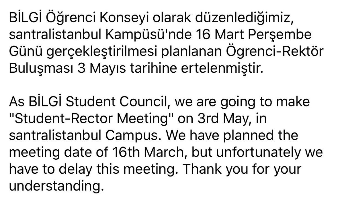 BİLGİStudentCouncil (@bilgiscofficial) on Twitter photo 