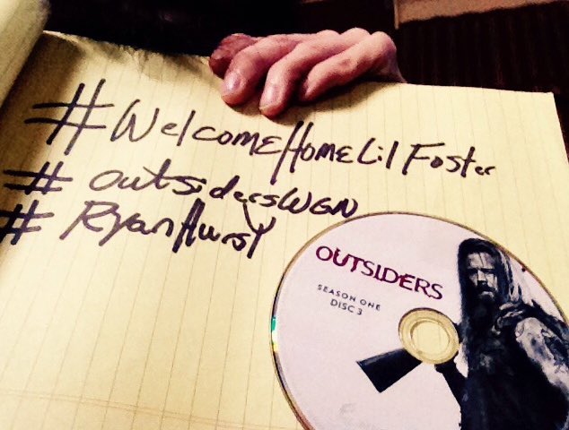 SOAismyReligion's tweet photo. @OutsidersWGNFan @RamboDonkeyKong @OutsidersWGN #WelcomeHomeLilFoster #FarrellFun #OutsidersWGN #LilFoster #RyanHurst #ShareYourSelfie https://t.co/Dj0Kido5kM