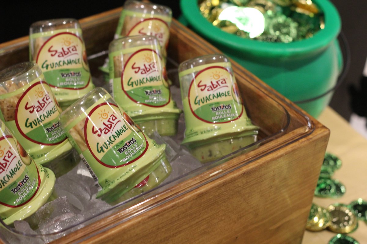 TMUEats's tweet photo. Another delicious green treat for St. Patty's Day! Enjoy Sabra Guacamole available in the Hub Café and #PitmanDining Hall. https://t.co/1Fe51dsFZY