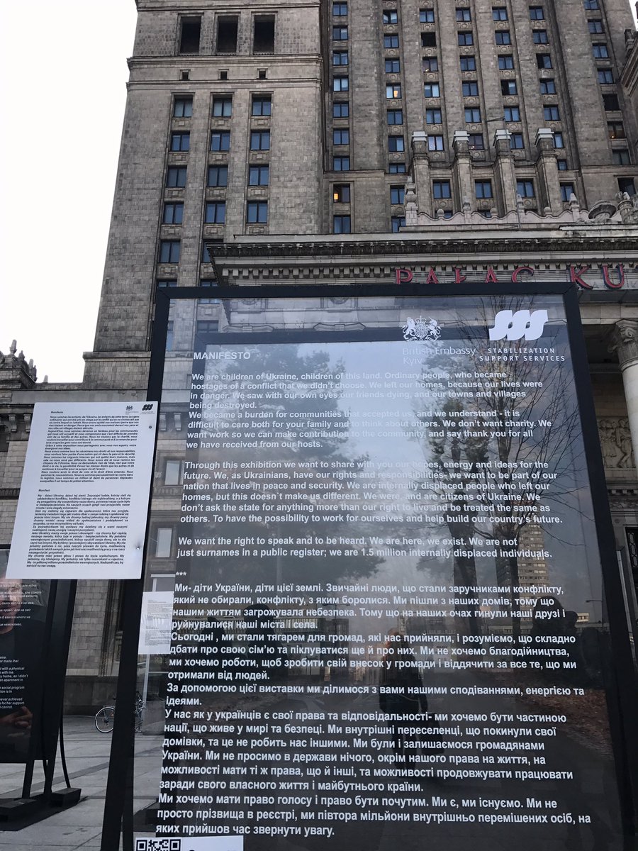 ADeshchytsia's tweet photo. Od dziś na pl. Defilad w @warszawa wystawa o losach przesielenców w Ukrainie @displaced_12 Warto odwiedzić! https://t.co/SHp5MLUOtD