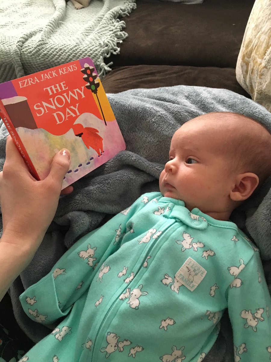 mslarsontjms's tweet photo. Baby Evelyn is enjoying the snow day by reading Ezra Jack Keats The Snowy Day. #tjmsreads #tjpenguins #tjmsrocks https://t.co/rrTDz9lDFY