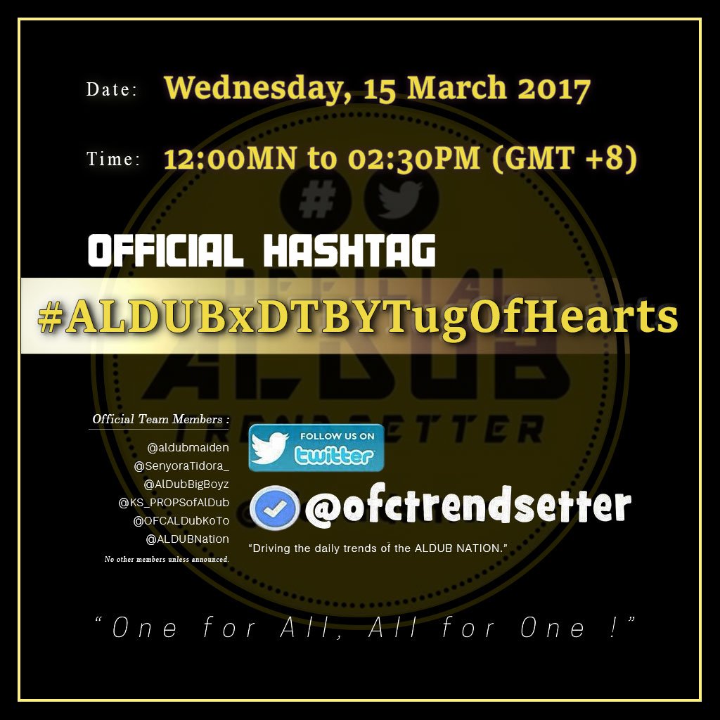 ofctrendsetter's tweet photo. #ALDUBxDTBYTugOfHearts
(12:00MN to 2:30PM, GMT+8)

Hearts have their reasons of wc the intellect know nothing about💞 https://t.co/Q3fO1QVR2X
