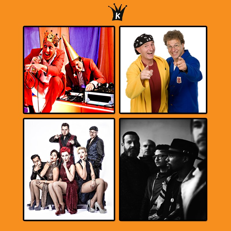 Daar zijn ze dan! De eerste vier namen van Koningsdag Den Bosch 2017! Wipneus &amp; Pim, Ernst, Bobbie en de rest, Liptease en Sven Hammond!